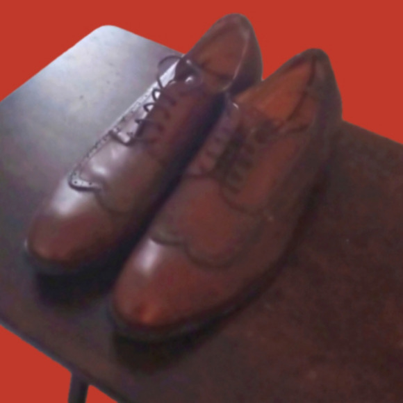𝅺J. D. FISK Wing Tip Dress Shoes, 10.5 - Picture 2 of 5